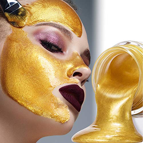 Mascarilla Exfoliante Facial y Limpiadoras, Sinicyder Mascarilla Puntos Negros, 24k Gold Facial Mask, Blackhead Remover Mask, Minimiza los Poros, Reduce las Arrugas y da una ez Radiante, 250 g