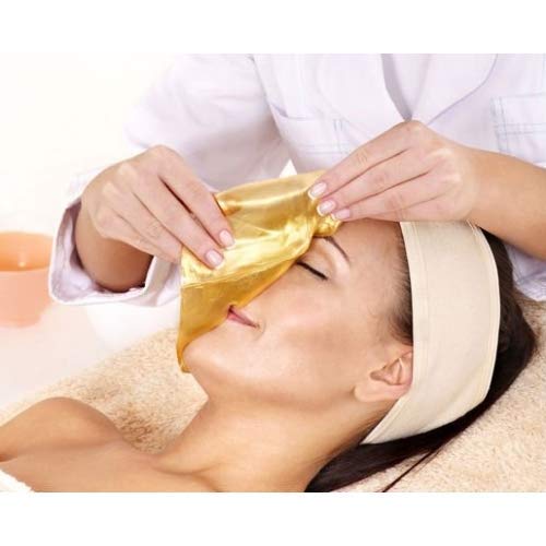 Mascarilla facial hidratante de alginato en polvo, removedor de espinillas Mascarilla puntos negros Mascarilla Vegan, sin aclarado, exfoliante 200 g (Máscara Reafirmante de Oro)