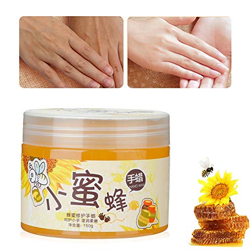 Mascarilla hidratante para manos - Leche Miel Cera para manos, Exfoliante hidratante para manos para blanquear Nutrir Hidratante Peel Off Calluses Cuidado de la piel 140g