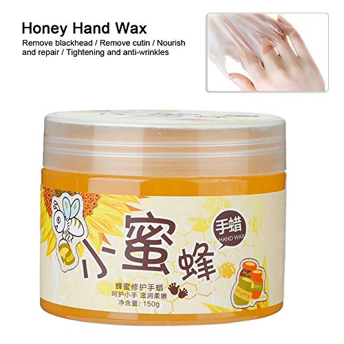 Mascarilla hidratante para manos - Leche Miel Cera para manos, Exfoliante hidratante para manos para blanquear Nutrir Hidratante Peel Off Calluses Cuidado de la piel 140g