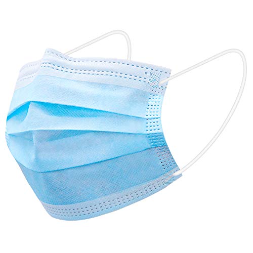 Mascarilla IDOIT mascarilla desechable de 3 capas, tipo gancho para la oreja, tela no tejida suave segura y transpirable adecuada para adultos (50 piezas)