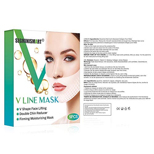 Mascarilla Papada,V Line Máscara,Facial Reafirmante Mascarilla,parche de estiramiento facial V Lifting,máscara de elevación V para levantamiento de mentón