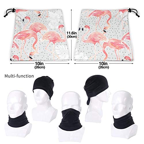 Mascarilla para el cuello de forro polar suave para climas fríos y deportes al aire libre – Tropicana Flamingo (gris) Sml
