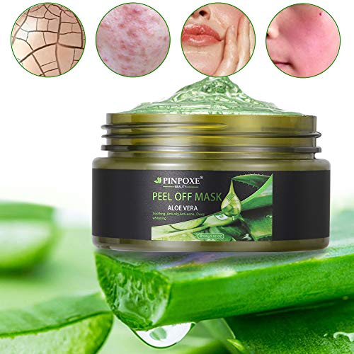 Mascarilla para espinillas, puntos negros, exfoliante de aloe vera, antienvejecimiento, para el acné, 100 g