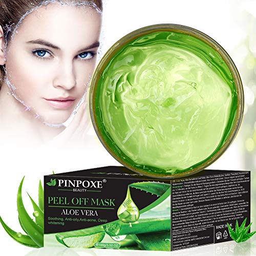 Mascarilla para espinillas, puntos negros, exfoliante de aloe vera, antienvejecimiento, para el acné, 100 g