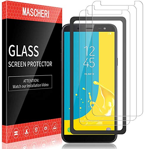 MASCHERI Protector de Pantalla para Samsung Galaxy J6 2018, [3-Unidades] Cristal Vidrio Templado Glass Screen Protector para Samsung J6 2018 - Transparente