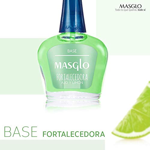 Masglo Base para uñas AJO Y LIMÓN FORTALECEDORA 13,5 mL