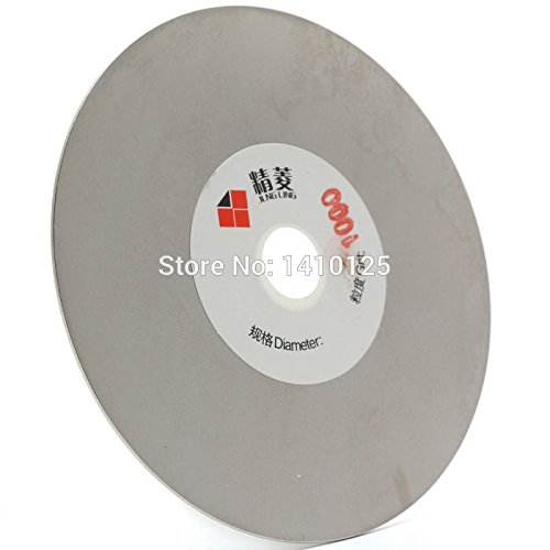 Maslin Disco de pulido de diamante fino de 4 pulgadas grano 1000, disco de regazo plano, herramientas de lapidación para afilar cuchillas de diamante