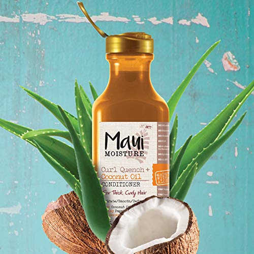 Maui Moisture, Acondicionador de Aceite de Coco para pelos Rizados, Define los Rizos, 385 ml