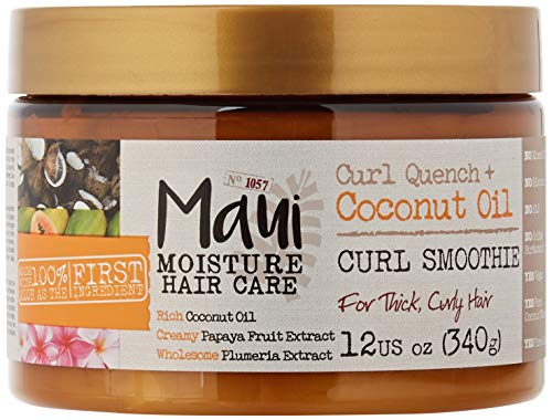 Maui Moisture Vegan Hair Mask para cabello rizado, aceite de coco y aloe vera, 340 g