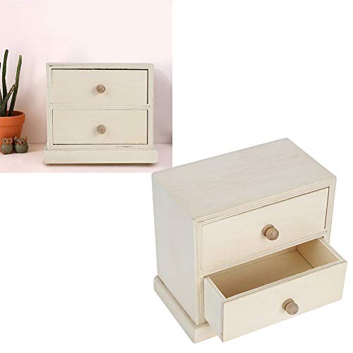 MAVIS LAVEN Caja de Almacenamiento de Escritorio de Madera, Estuche Organizador de Estilo Simple con cajones para Uso de decoración del hogar de Documentos de joyería de cosméticos