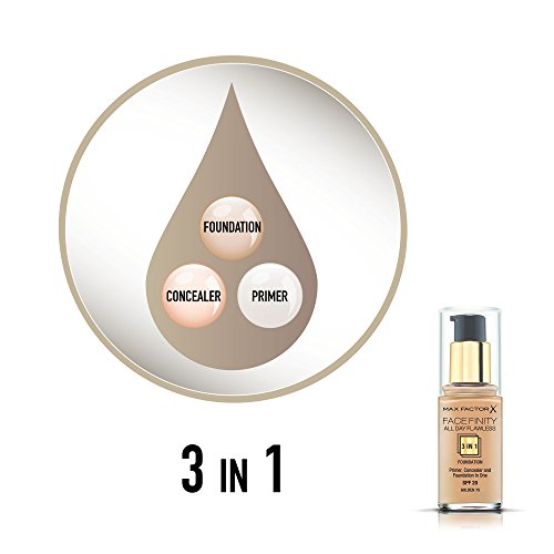 Max Factor FaceFinity 3 en 1 All Day Flawless Base de Maquillaje Tono 075 Golden, 119 gr