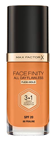 Max Factor Facefinity 3 en 1 All Day Flawless Base de Maquillaje, Tono 88