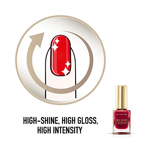 Max Factor Gel Shine Lacquer Esmalte de Uñas Color 50 Radiant Ruby - 20 gr