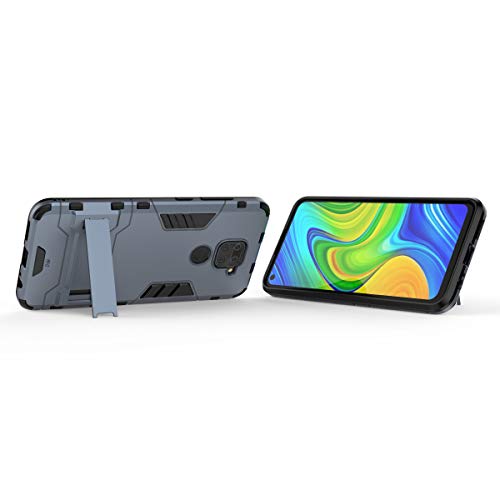 Max Power Digital Funda para móvil Xiaomi Redmi Note 9 (6.53") con Soporte - Carcasa Híbrida Antigolpes Resistente (Xiaomi Redmi Note 9, Azul Marino)