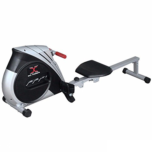 Max Strength IRRW1001M Ergómetro magnético, plegable, 7 kg, rueda de inercia CE, monitor LCD