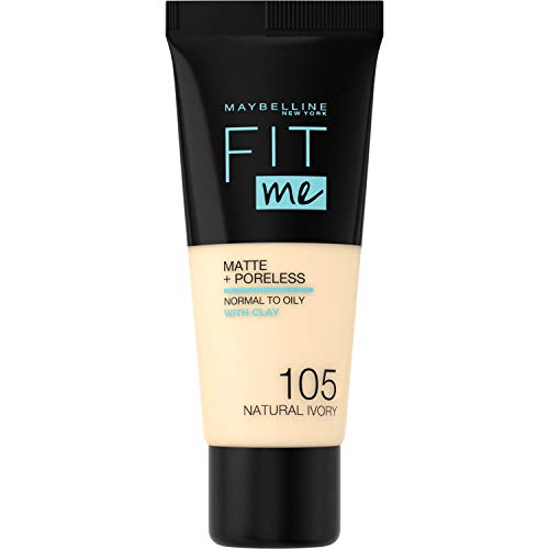 Maybelline Base de maquillaje Fit Me Mate & poreless 105 Natural Yvory