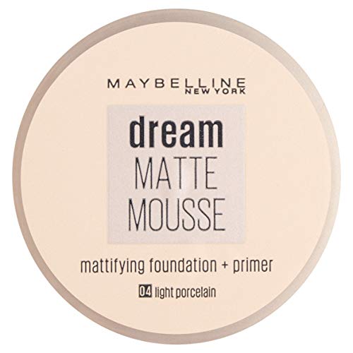 Maybelline - Dream matte mousse, base de maquillaje, color 4 porcelana suave (18 ml)