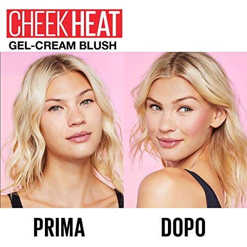 Maybelline New York - Blush colorete en crema Cheek Heat All in 1, 20 Rose Flash - 10 ml