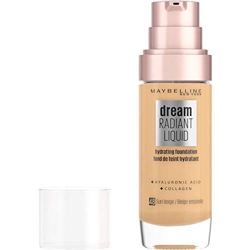 Maybelline New York Dream Satin Liquid - Base de Maquillaje Líquida con Sérum Hidratante, Tono 048 Sun Beige
