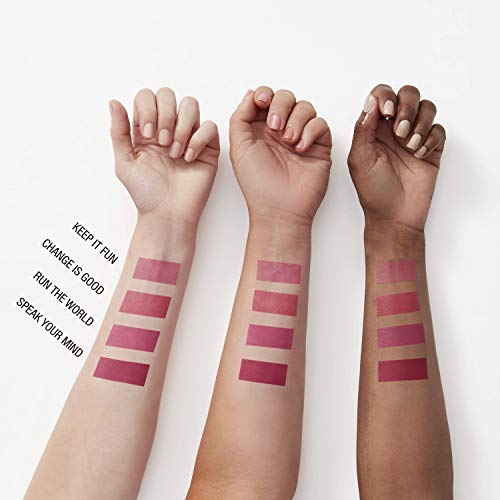 Maybelline New York - Pintalabios SuperStay Ink Crayón tono 80 Run The World, rosa ponche