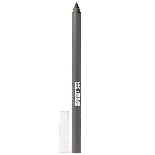 Maybelline New York - Tattoo Liner, Lápiz de Ojos Gris Semi-Permanente, Tono 901 Intense Charcoal