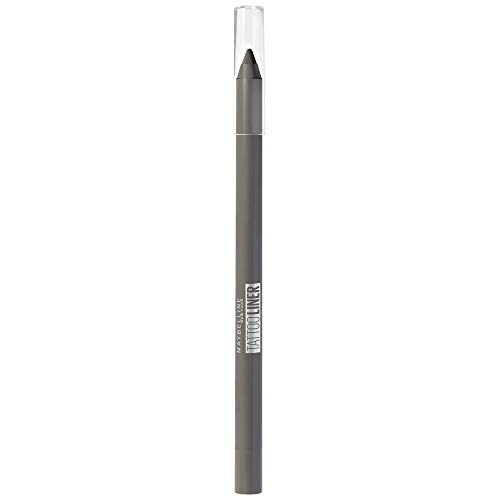 Maybelline New York - Tattoo Liner, Lápiz de Ojos Gris Semi-Permanente, Tono 901 Intense Charcoal