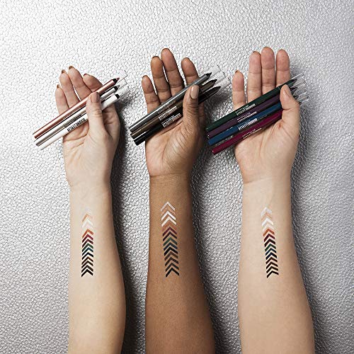 Maybelline New York - Tattoo Liner, Lápiz de Ojos Gris Semi-Permanente, Tono 901 Intense Charcoal