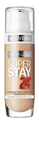 Maybelline Superstay 24H Foundation 48 Sun Beige Frasco dispensador Líquido - base de maquillaje (Sun Beige, Piel mixta, Piel seca, Piel normal, Piel grasosa, Piel sensible, Frasco dispensador, Líquido, Natural, 24 h)