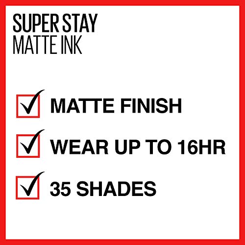 Maybelline Superstay Matte Ink Liquid Lipstick, Ruler, 0.17 Fl. Oz
