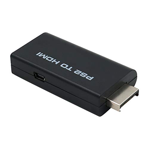 Mcbazel Adaptador de audio y video Convertidor PS2 a HDMI con salida de audio de 3.5 mm para HDTV Monitor HDMI