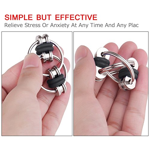 mciskin Flippy Chain Fidget Toy Alivia el estrés Reductor Add, ADHD, ansiedad y Autismo (Paquete de 3)