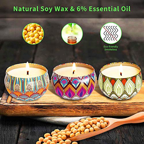 McNory 8 Piezas Regalo de Velas Perfumadas, Velas Aromaticas,Cera de Soja Natural,Aromaterapia Decoración para Relajación Fiesta Boda Baño Yoga Cumpleaños Navidad Día de San Valentín