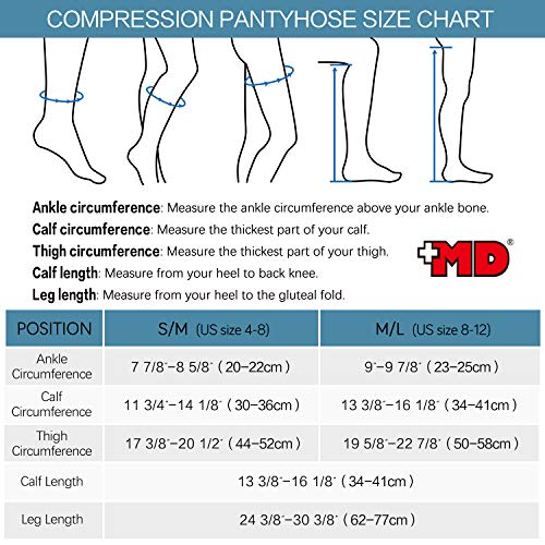 +MD + Medias medias de compresión mujer 15-20 mmHg medias de compresión medias elásticas de invierno