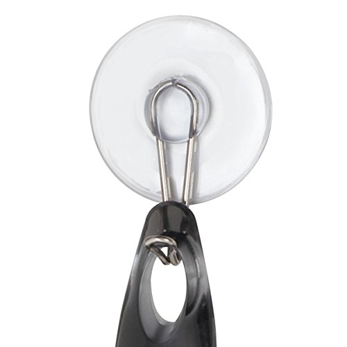 mDesign Limpiacristales para ducha negro - Óptimo como limpiavidrios para gabinetes de ducha o ventanas - Rasqueta limpia vidrios de plástico resistente (30,5 cm) - con ventosa para fijación a pared