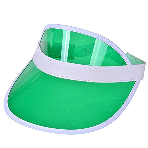 Mdsfede Sol de Verano para Hombres, Color Caramelo, Sombreros de plástico Transparentes y vacíos, Sombreros de Sol, Gorra de béisbol para Bicicleta, Azul