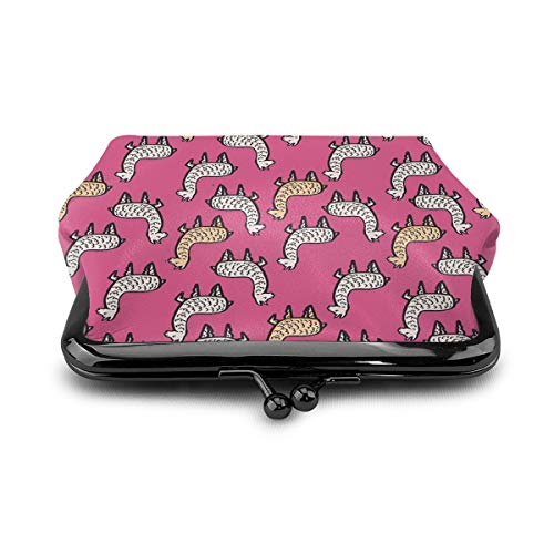 Me Llamo Llama monedero de cuero cambio monedero beso cierre mini cosméticos maquillaje bolsas para mujeres y niñas