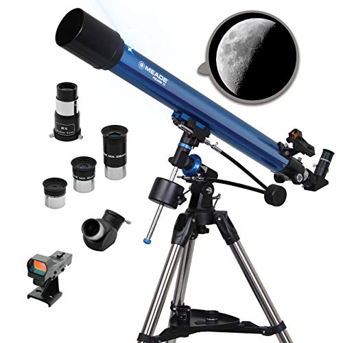Meade Instruments 216003 Polaris 70EQ - Telescopio Refractor, Azul metálico