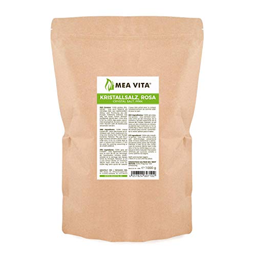 Meavita Sal De Cristal, Conocida Como Sal Del Himalaya, Tamaño De Grano Grueso 2 - 5 Mm 1000 g