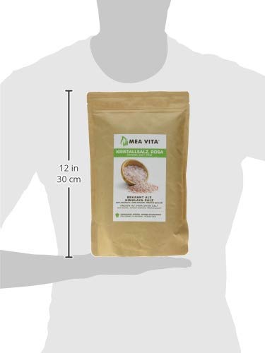 Meavita Sal De Cristal, Conocida Como Sal Del Himalaya, Tamaño De Grano Grueso 2 - 5 Mm 1000 g