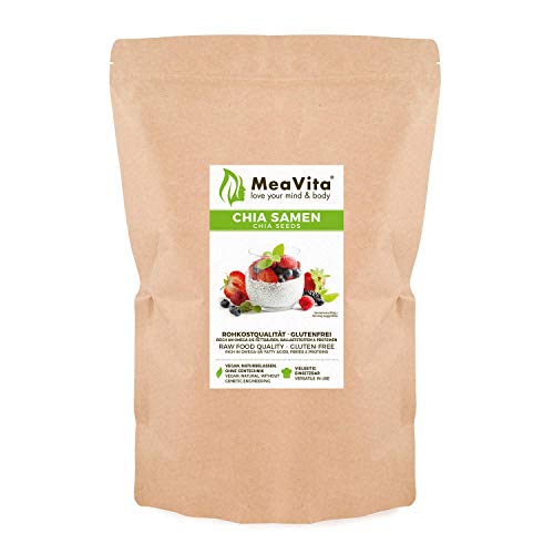 MeaVita Semillas de Chia, Paquete de 2 (2 x 1000 g), 2000 g