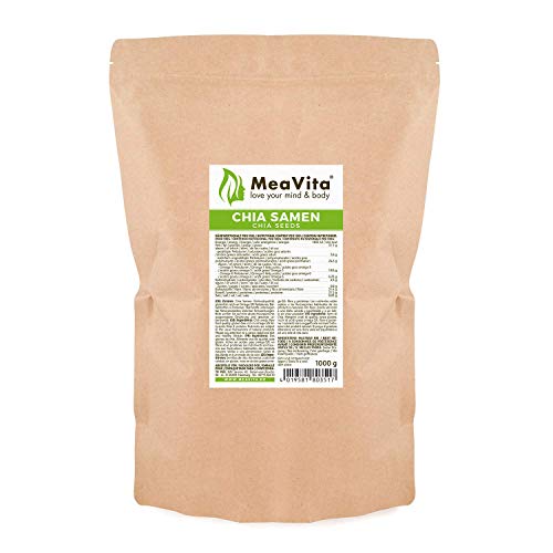 MeaVita Semillas de Chia, Paquete de 2 (2 x 1000 g), 2000 g