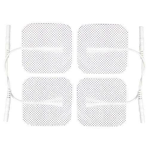 Med-Fit Almohadillas de electrodos autoadhesivos TENS / EMS. 12 tens electroestimulador parches de electrodos hipoalergénicos de larguísima duración de la más alta calidad. 5cm x 5cm, compatibles con prácticamente todos los modelos de estimuladores TENS y