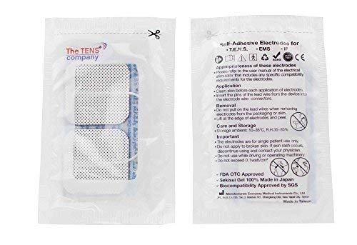 Med-Fit Almohadillas de electrodos autoadhesivos TENS / EMS. 12 tens electroestimulador parches de electrodos hipoalergénicos de larguísima duración de la más alta calidad. 5cm x 5cm, compatibles con prácticamente todos los modelos de estimuladores TENS y