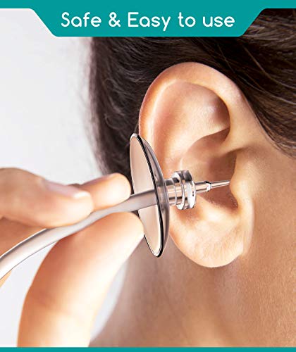 Medi Grade Kit Limpiador de Oídos - Sistema de Jeringa Oídos para Eliminar Cera con 16 en 1 - Bomba Limpia Oídos Segura - Cera Oidos Limpiador Eco-Friendly - Quitar Tapones Oidos