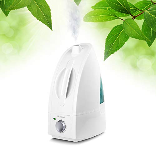 Medisana AH 660 Humidificador ultrasónico, purificador de aire para habitaciones de hasta 30m², nebulizador para dormitorios, sala de estar contra aire seco, 4,5 litros