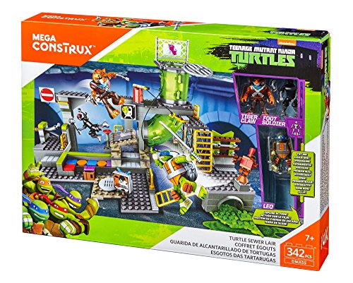 Mega Bloks - Guarida de alcantarillas, Tortugas Ninja,  Juego de construcción (Mattel DMX55)