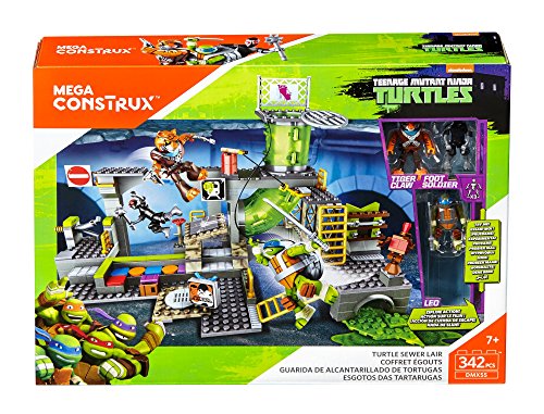 Mega Bloks - Guarida de alcantarillas, Tortugas Ninja,  Juego de construcción (Mattel DMX55)