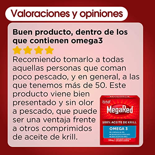 Megared Omega 3 - Aceite de Krill Complemento Alimenticio sin Regusto a Pescado 30+ 10 cápsulas gratis