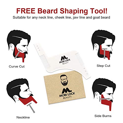 Mejor Delantal de Barba para Afeitarse 122x81cm - Forma Inteligente de Cortarse la barba - Babero de barba - regalo de aseo Ideal para hombre - Con Peine, Bolsa y e-book de Cuidado de la Barba
